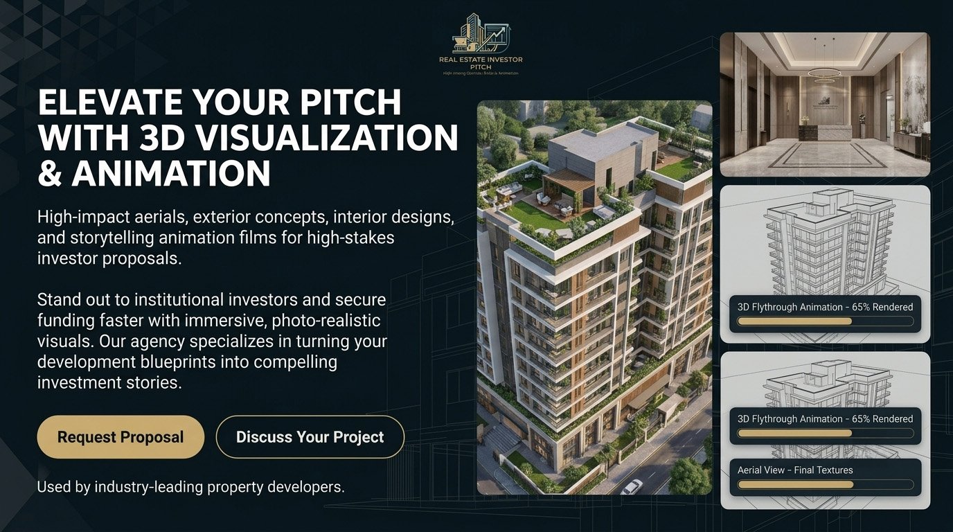 3D Visualization & Animation services for real estate investors worldwide