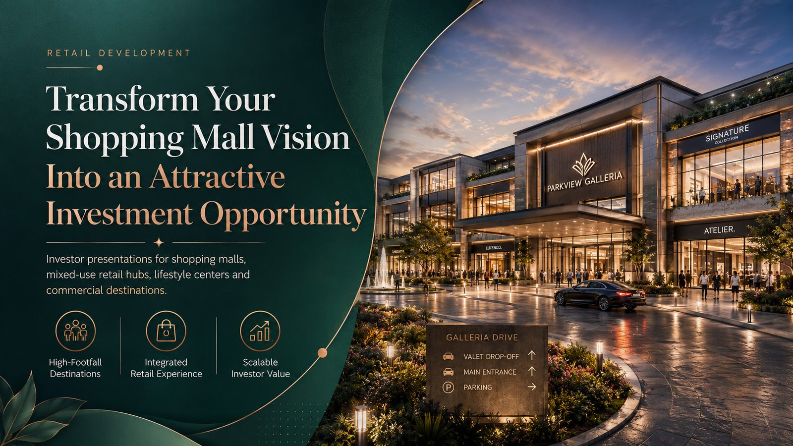 make shopping mall investor presentation for funding